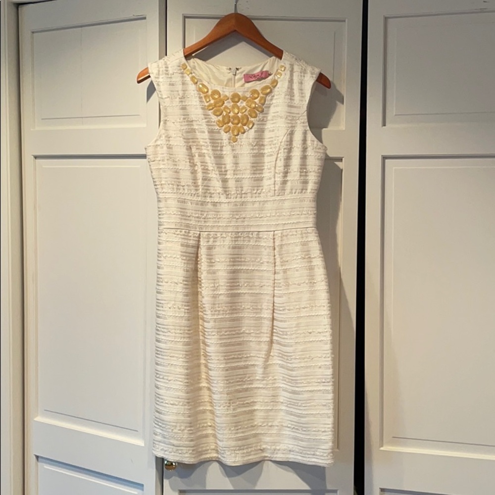 Never Worn Eliza J Embellished, Off-white Dress